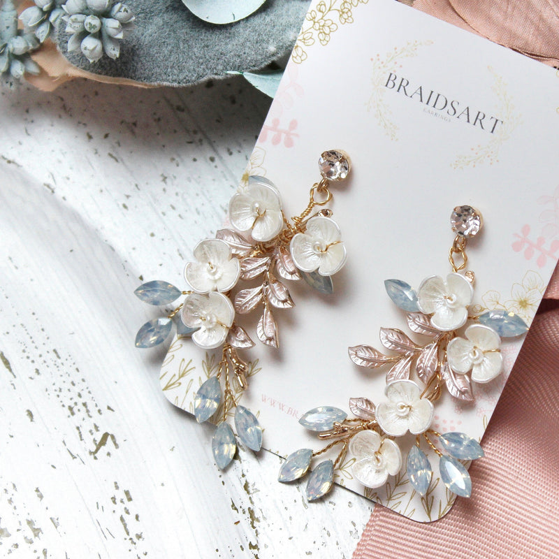 BLOSSOM GOLD EARRINGS Braidsart 