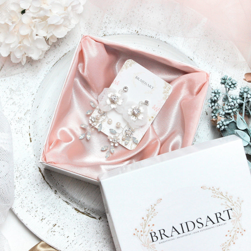 ASTER SILVER EARRINGS Braidsart 