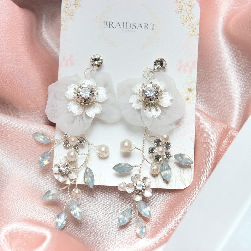 ASTER SILVER EARRINGS Braidsart 