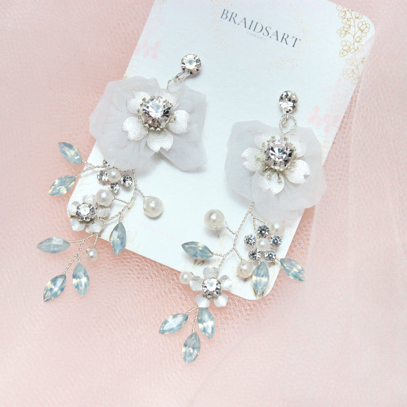 ASTER SILVER EARRINGS Braidsart 