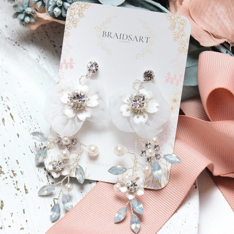 ASTER SILVER EARRINGS Braidsart 