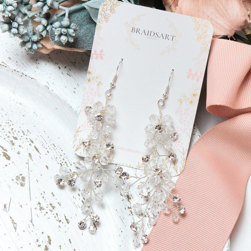 FLORA SILVER EARRINGS Braidsart 