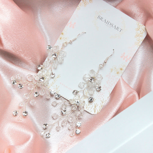 FLORA SILVER EARRINGS Braidsart 