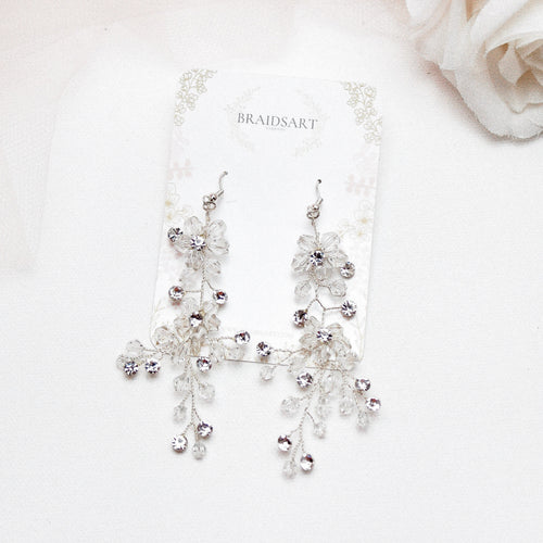 FLORA SILVER EARRINGS Braidsart 