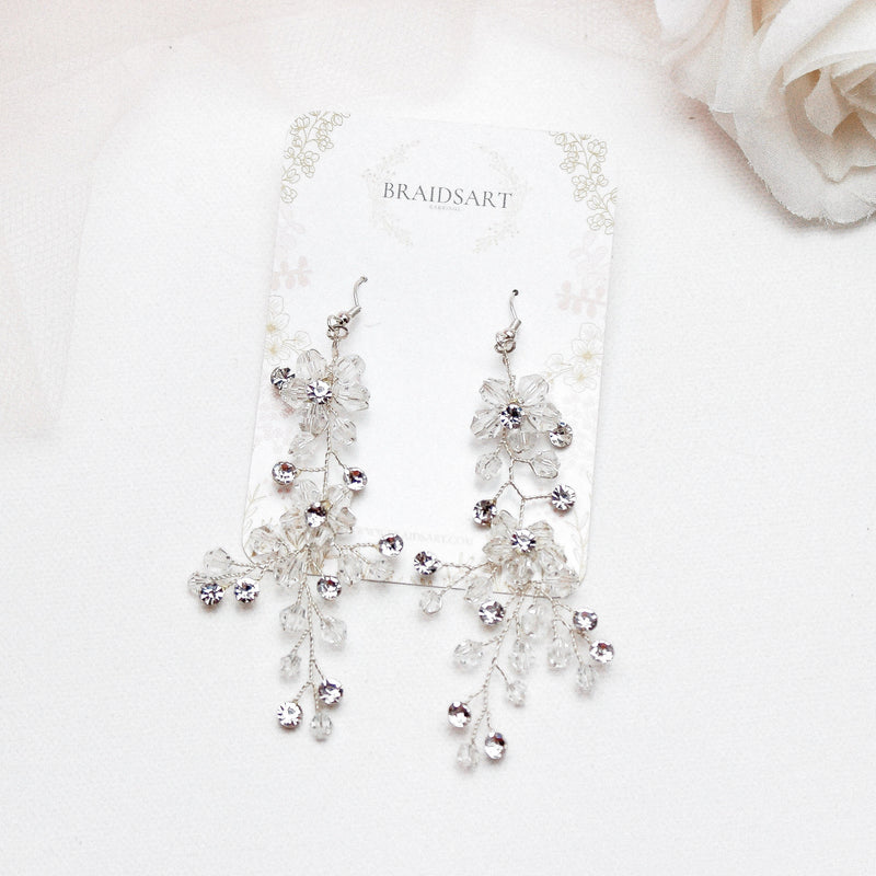 FLORA SILVER EARRINGS Braidsart 