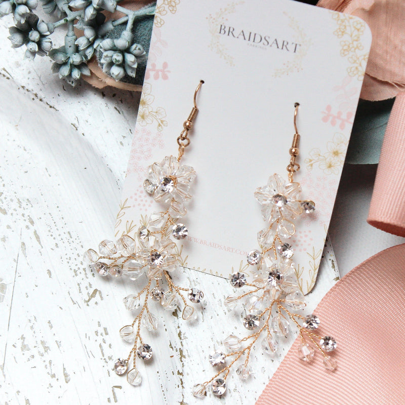FLORA GOLD EARRINGS Braidsart 