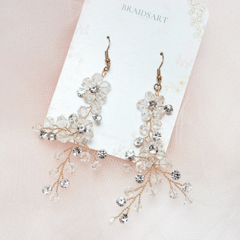 FLORA GOLD EARRINGS Braidsart 