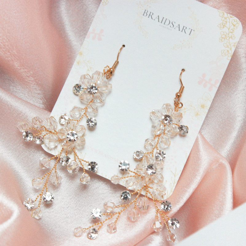FLORA GOLD EARRINGS Braidsart 